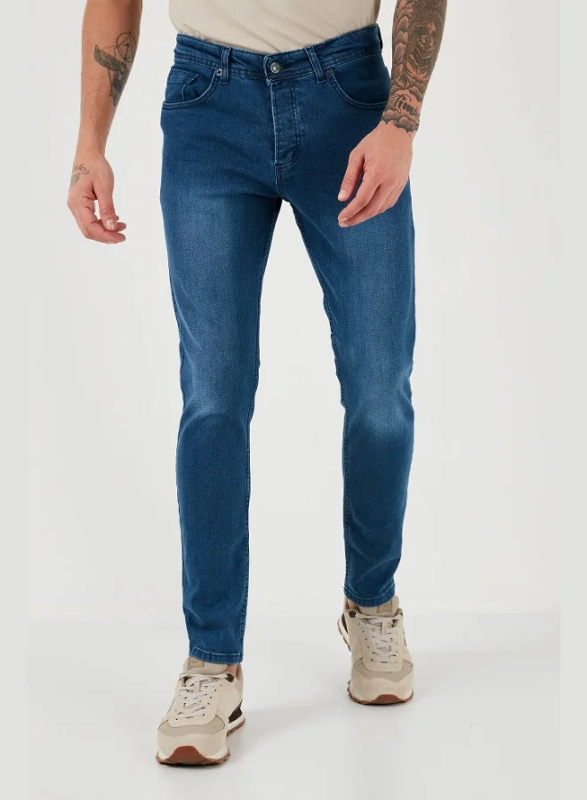 Buratti  Buratti Cotton High Waist Slim Fit Jeans Men's Denim Trousers 6440305 for Men | Best Price UAE