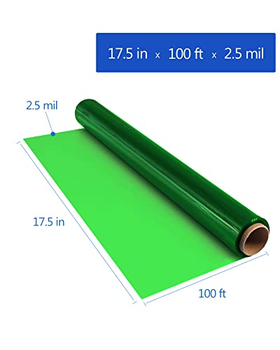 JOYIT Green Cellophane Wrap Roll 100 Ft Long X 175in Wide 25 Mil Thick Transparent Green Cellophane Wrapping Paper Colored Cellophane Wrap for Gift Flower Basket Decoration - Image 3