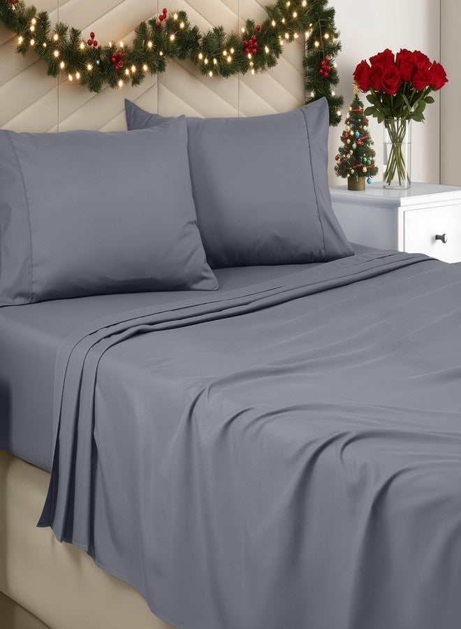 Utopia Bedding Queen Sheet Set - Brushed Microfiber - Ultra Soft Bed Sheets for Queen Size Bed Set - Deep Pocket, Wrinkle & Fade Resistant - Includes 1 Fitted, 1 Flat, 2 Pillowcases (Grey) - Image 2