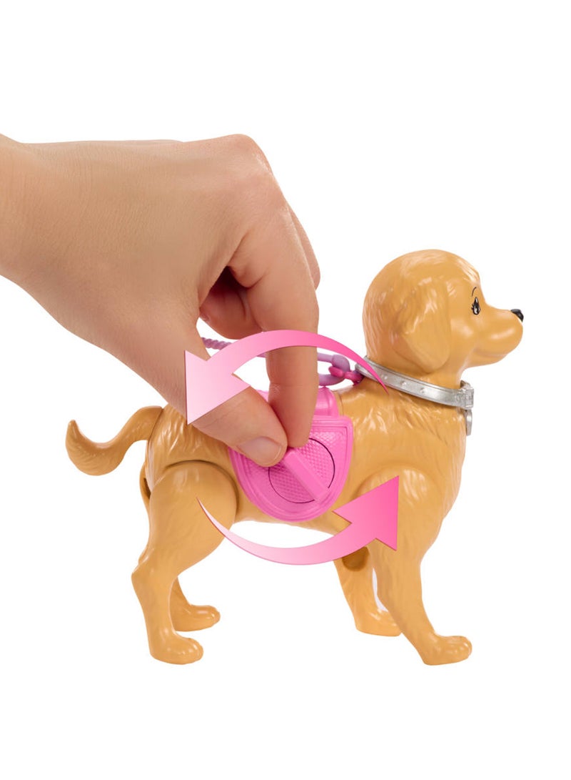 Barbie Walk & Potty Pup Toy Set, Includes Toy Dog that Walks & Goes Potty, Barbie “Malibu” Doll, Plus Pooper Scooper & Pet Accessories - Image 3