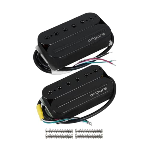 Oripure Guitar Humbucker Pickup Neck+Bridge Pickups Set Hot Rail & Screw Poles - Image 1