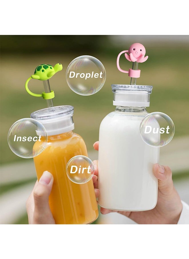 Generic - 6PCS Straw Cover Cap for Stanley Cup, Silicone Sea Animal Straw Topper for Stanley 30&40 Oz Tumbler with Handle, 10mm 0.4in Dust-Proof Reusable Straw Tips Lids. (Color 3) - Image 1