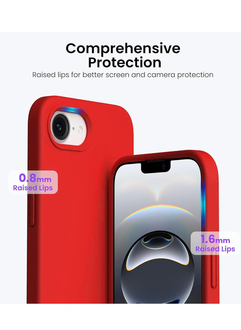 Houmt iPhone 16e Case Cover Liquid Silicone Camera Protection Soft Anti-Scratch Case With Microfiber Lining Shockproof Phone Case for iPhone 16e 6.1 inch  - Image 3