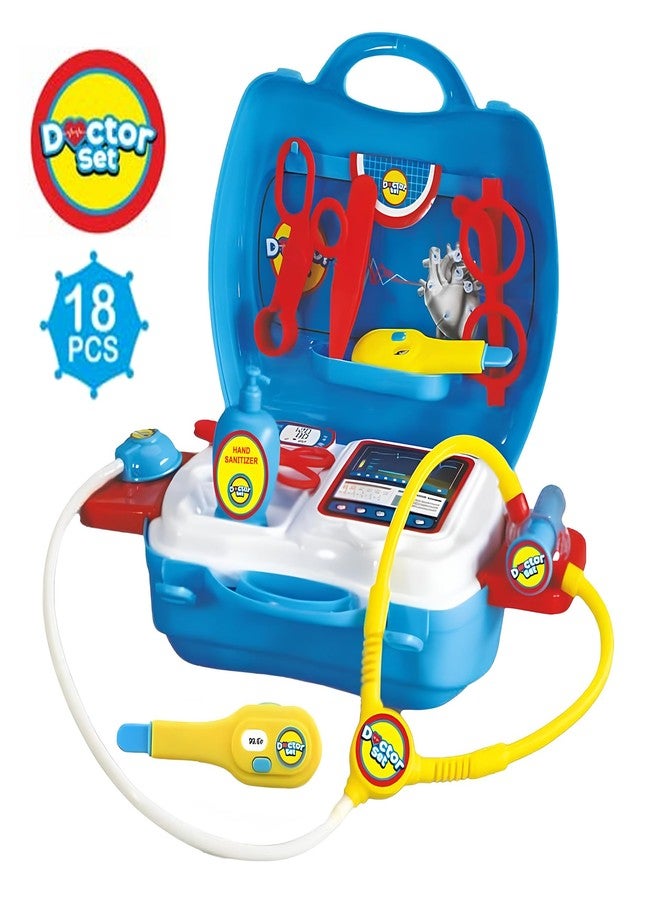 RAINBOW RIDERS Doctor Set for Kids Boys Girls Pretend Play Medical Kit with Suitcase Fun Safe Toy for 3+ Years Non-Toxic Durable Baby Playset BIS Approved - Image 3