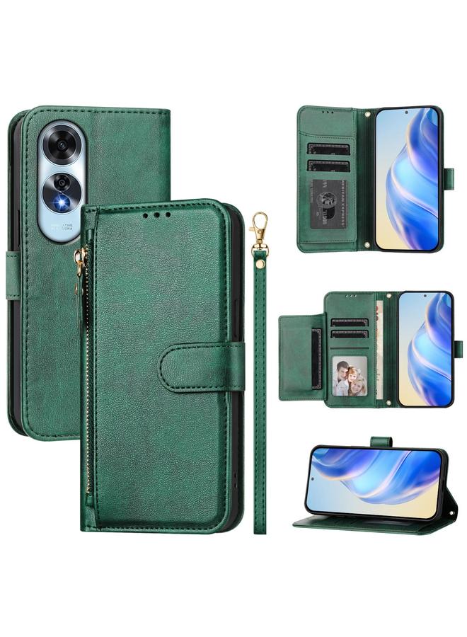 إيروريكس جراب هاتف OPPO A60 4G Global متعدد الفتحات للبطاقات مع سحاب ومحفظة جلدية - Image 1