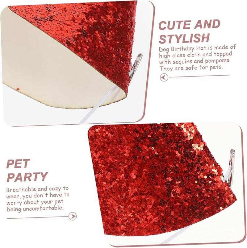 8Pcs Pet Birthday Party Hats For Dogs And Cats Small Pets Celebration Photo Accessories - Image 5