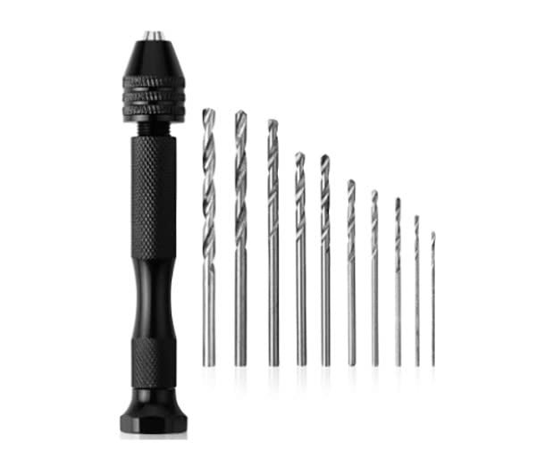 yadav Mini Micro Aluminum Twist Drill Bits Hand Tools of Keyless Chuck with 10pcs Twist Drill Bits Rotary Tools - Image 1