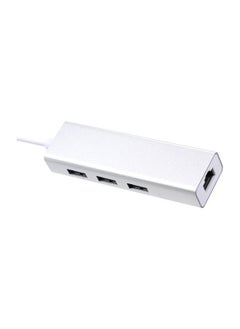 نيبمينينت موزع من Type C إلى 3 منافذ USB مع محول بمنفذ إيثرنت RJ45 أبيض  - Image 2