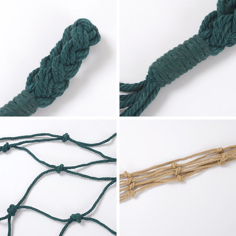 Household Toilet Paper Roll Paper Storage Hand-Woven Toilet Bathroom Cotton Rope Paper Towel Net Pocket - Image 5