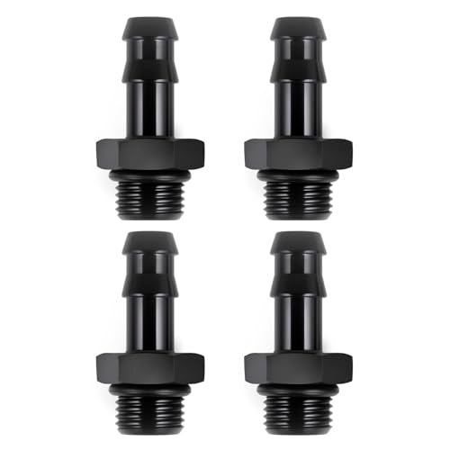 CNRAQR 6AN ORB Male to 38 Hose Barb Straight Fitting Adapter Aluminum 4PCS - Image 1