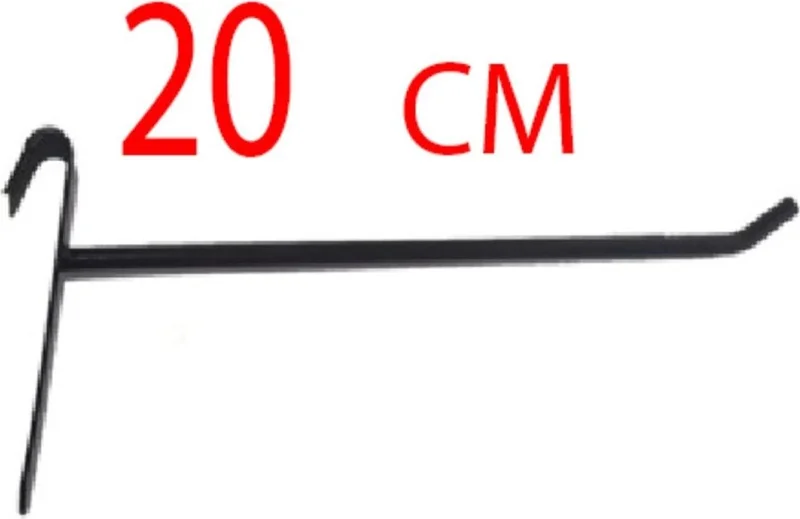 EC Shop Gray-Decor 50 Pieces, 20 Cm, Painted Wire Panel Hook, Shelf Hook, Panel Wire, Shelf Wire, Hanger Wire