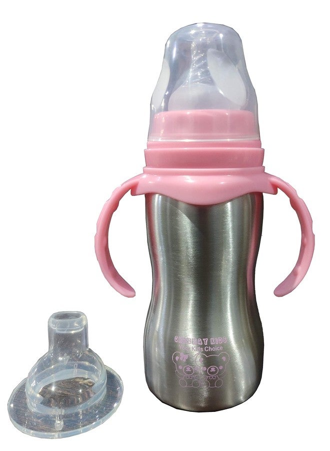 Crawl'in Thermal Insulation Stainless Steel Newborn Baby Feeding Bottle 290ML - Image 3
