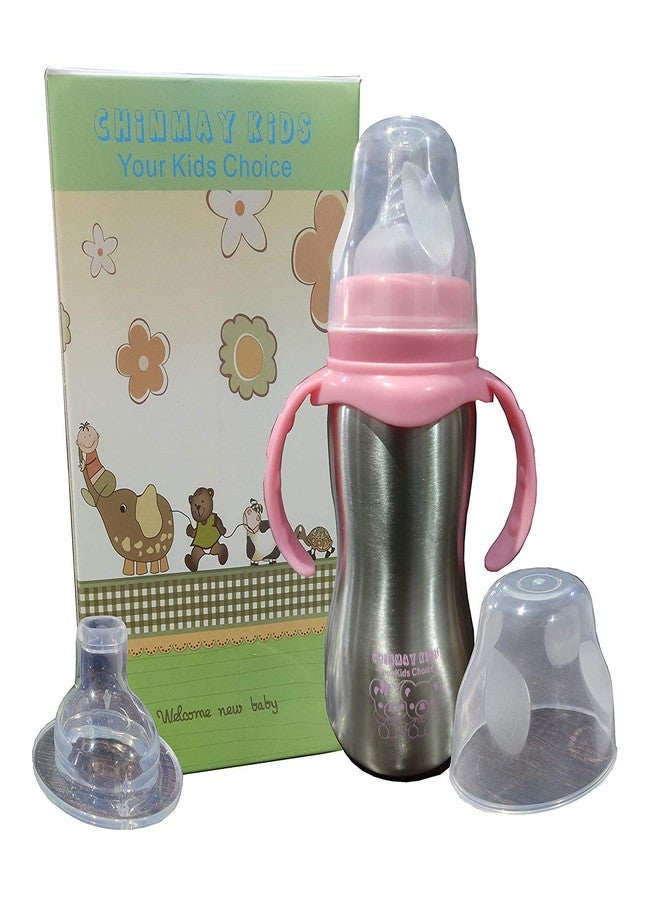 Crawl'in Thermal Insulation Stainless Steel Newborn Baby Feeding Bottle 290ML - Image 1