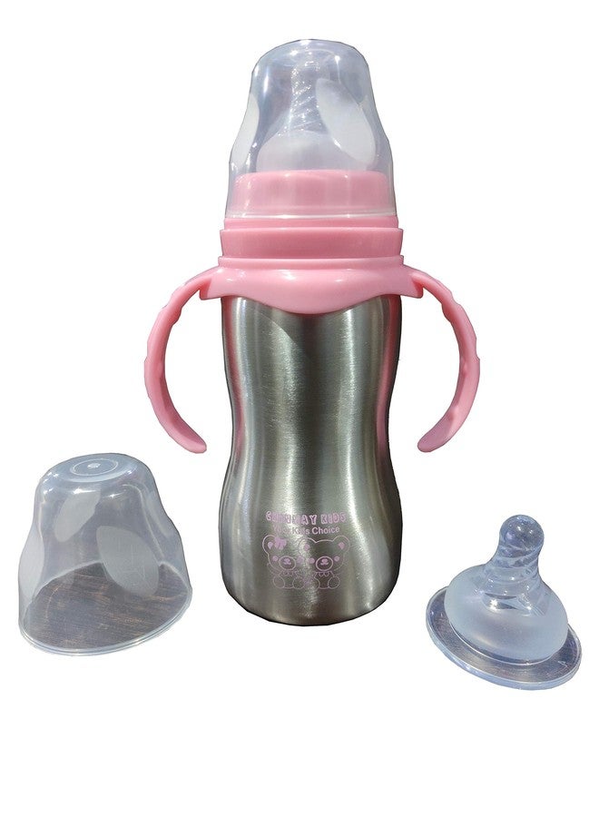 Crawl'in Thermal Insulation Stainless Steel Newborn Baby Feeding Bottle 290ML - Image 2