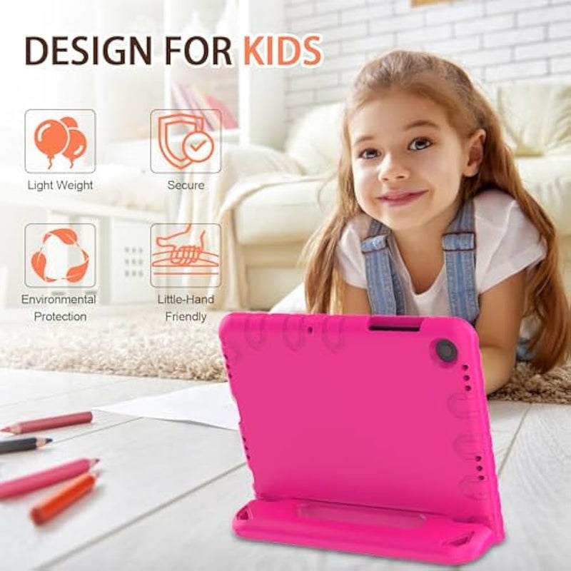 Shockproof Kids Case for Samsung Galaxy Tab A9+ Plus 11 inch with Built-in Screen Protector, Rose - Image 4
