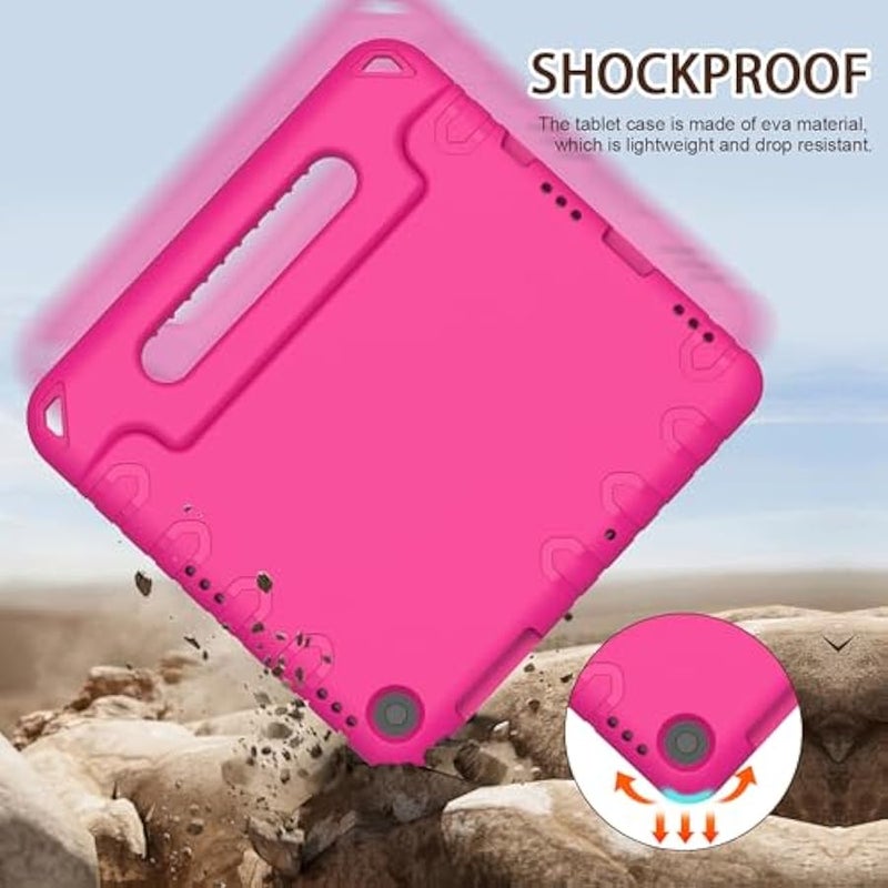 Shockproof Kids Case for Samsung Galaxy Tab A9+ Plus 11 inch with Built-in Screen Protector, Rose - Image 5