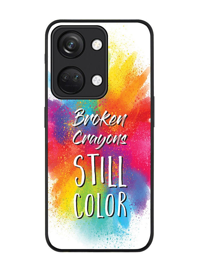 Stylizedd Rugged Black edge case for ONEPLUS NORD 3 5G / OnePlus Ace 2V, Slim fit Soft Case Flexible Rubber Edges Anti Drop TPU Gel Thin Cover -   Broken Colors - Image 1