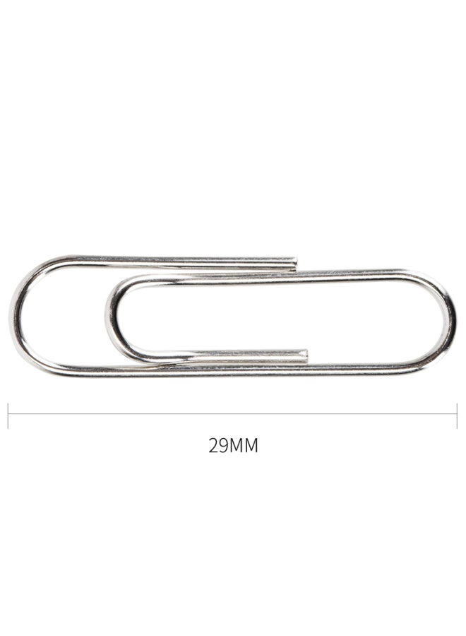 Deli 29mm Nickel-plated Paper Clips, #3 Metal Rust-resistant Binder Clips, 200 Pieces/tube, 3 Tubes, Office Stationery Supplies, 33089 - Image 1