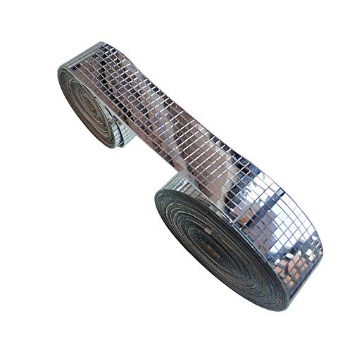 YongPan Roll REAL Glass Craft Mini Square Mirrors Mosaic Tiles for DIY Crafts,Ball,Home decoration (2.5M length) - Image 1