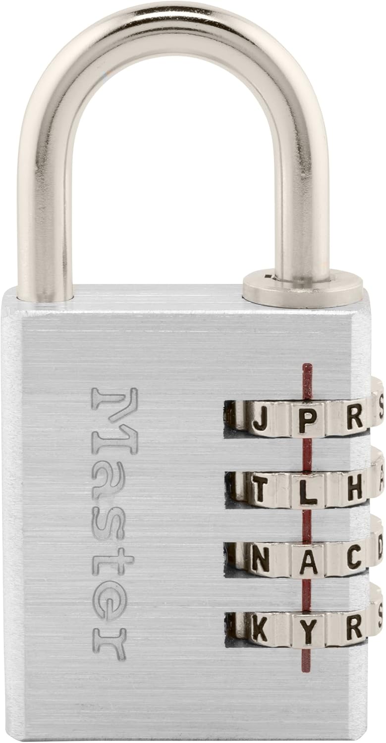 Master Lock 643DWD Set Your Own Word Combination Lock - 1-9/16 in. Wide, Durable Metal Body - Image 1