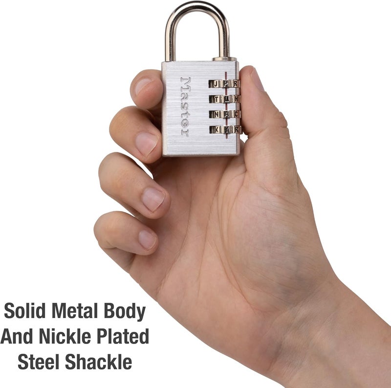 Master Lock 643DWD Set Your Own Word Combination Lock - 1-9/16 in. Wide, Durable Metal Body - Image 3