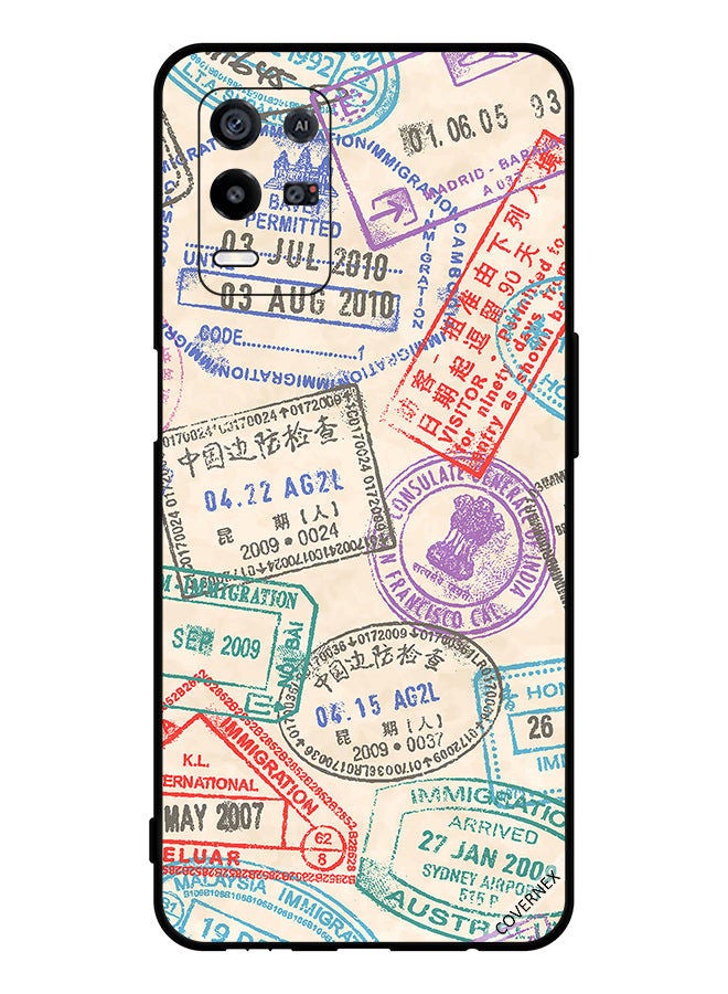 Covernex Protective Case Cover For Oppo K9x Travel Stamps - Image 1