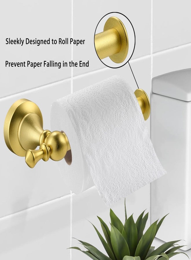 Katezon Toilet Paper Holder Wall Mount - Retro Round Golden Yellow Tissue Roll Holders for Mega Roll, Premium Aluminum Toilet Paper Roll Holder for Bathroom, Washroom, Rustproof (Gold) - Image 3