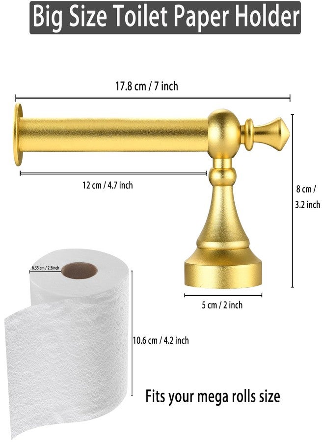Katezon Toilet Paper Holder Wall Mount - Retro Round Golden Yellow Tissue Roll Holders for Mega Roll, Premium Aluminum Toilet Paper Roll Holder for Bathroom, Washroom, Rustproof (Gold) - Image 4