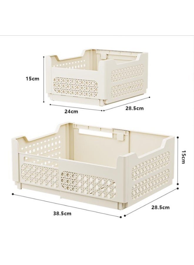 Golden 6 Pack Retractable Storage Box, Stackable Plastic Drawer Storage Box,Multifunctional Organizer and Storage Bins for Kitchen,Refrigerator,Cabinets,Wardrobes,Bathroom,Office(Large) - Image 2