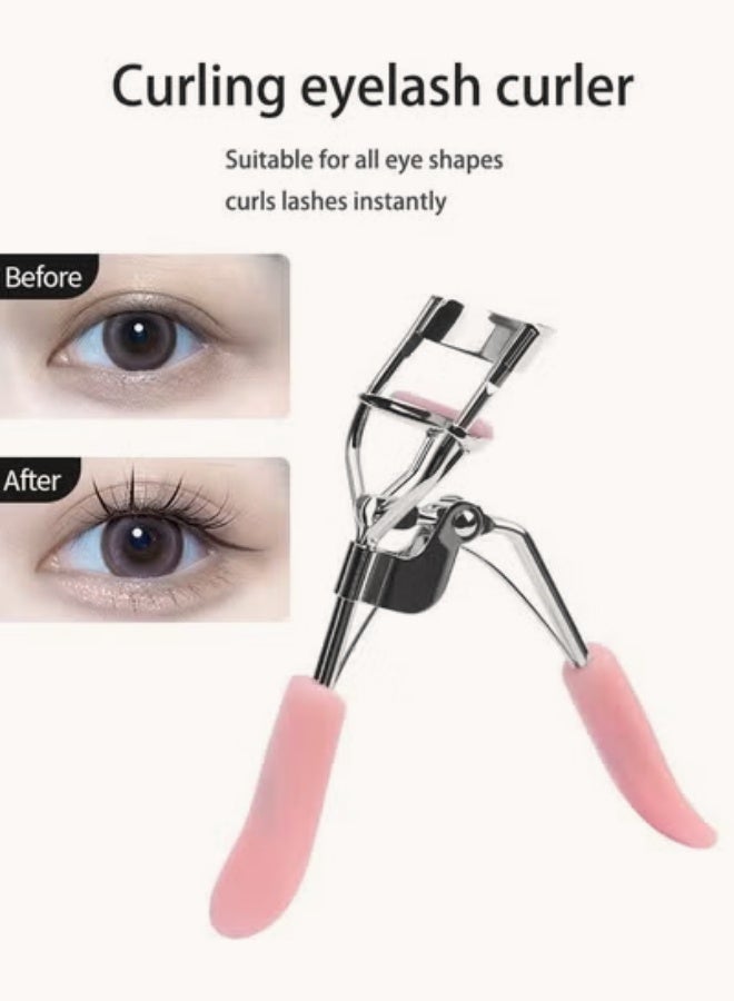 MAANGE Stainless Steel Eyelash Curler, Pain Free Lash Curler with Silicone Handle, Ergonomic Design, Fits All Eye Shapes & Sizes, Portable Lash Curler for Women - Image 2