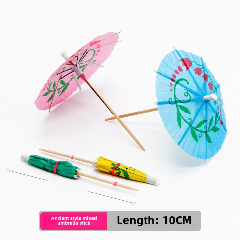 Colorful Cocktail Umbrella Picks Flower paper umbrella 10cm