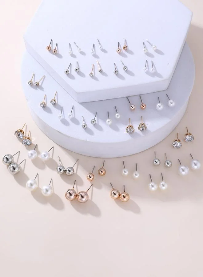 تايك تو مجموعة من 30 - أقراط بفصوص ولؤلؤ صناعي