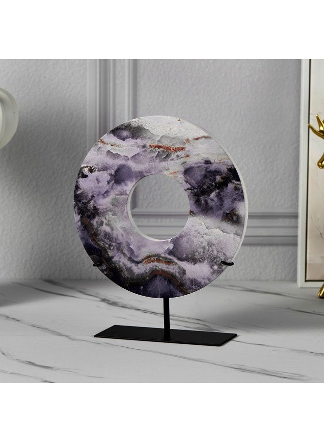 DANUBE HOME Danube Home Norwich Disc On Stand Decor - 22X7X27 Cm Multi Color Wood & Metal Figurine Trendy Room Accessories For Stylish Decor Unique Tabletop Accent Piece Decorative Home Accessories  - Image 1