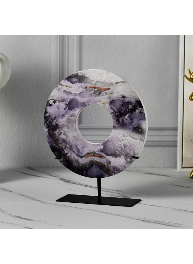 DANUBE HOME Danube Home Norwich Disc On Stand Decor - 22X7X27 Cm Multi Color Wood & Metal Figurine Trendy Room Accessories For Stylish Decor Unique Tabletop Accent Piece Decorative Home Accessories