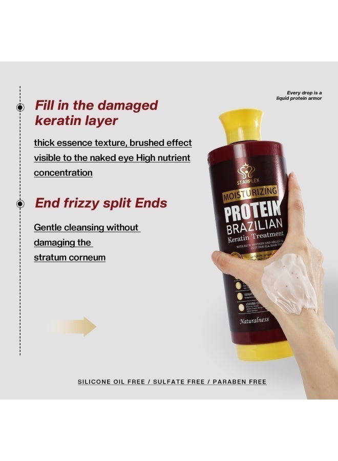 STARPLEX Moisturizing Keratin Treatment 800ml - Brazilian Protein & Argan Oil | Nourishing & Smoothing for All Hair Types | Salon Professional Deep Care - Image 5