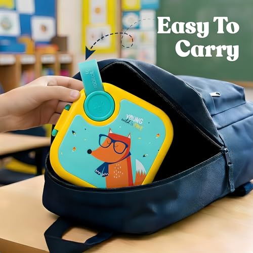 rabitat Lunchmate Mini Stainless Steel Lunch Box 500 ml | 1+1 Year Brand Warranty | Tiffin Box for School | Kanjak Gifts for Girls | BPA-Free Leak-Proof with Spoon | Young Wild and Free - Image 5