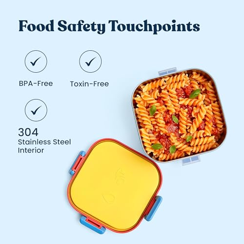rabitat Lunchmate Mini Stainless Steel Lunch Box 500 ml | 1+1 Year Brand Warranty | Tiffin Box for School | Kanjak Gifts for Girls | BPA-Free Leak-Proof with Spoon | Young Wild and Free - Image 2