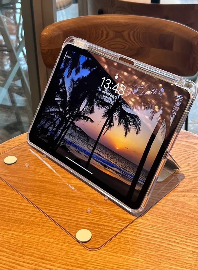 General Sleeve for iPad 10th Generation with Pencil Holder, Clear Transparent Sleeve, Shockproof Sleeve with Swivel Stand  - Image 5