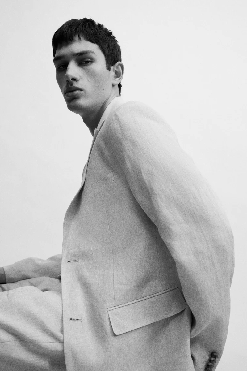 H&M  Slim Fit Linen jacket for Men | Best Price UAE