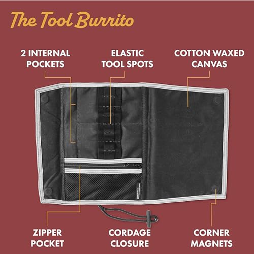 Knafs - Tool Burrito Knife Maintenance Storage Pouch - Portable, Travel Size, Expandable Bag - Image 2