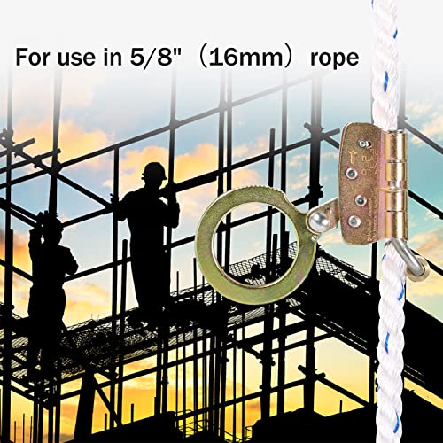 FHFallArrest Fall Protection Rope Grab,Fall Arrester, Used with 5/8” Lifeline Rope, for Construction, Climbing, Comply to ANSI/OSHA - Image 5