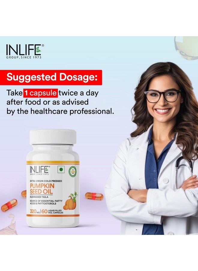 Inlife كبسولات زيت بذور اليقطين من INLIFE | زيت نقي معصور على البارد من الدرجة الممتازة | فيتواستيرولات نباتية | دعم صحة البروستاتا والمناعة | 60 كبسولة نباتية - Image 3