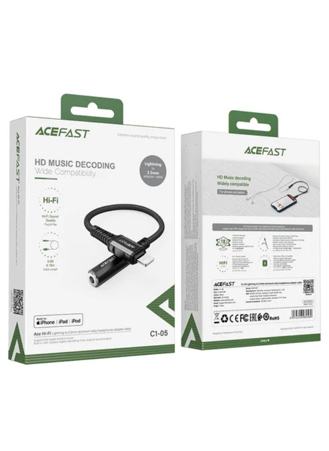 ACEFAST ACEFAST C1-05 Lightning to 3.5mm aluminum alloy headphones adapter cable  - Image 4