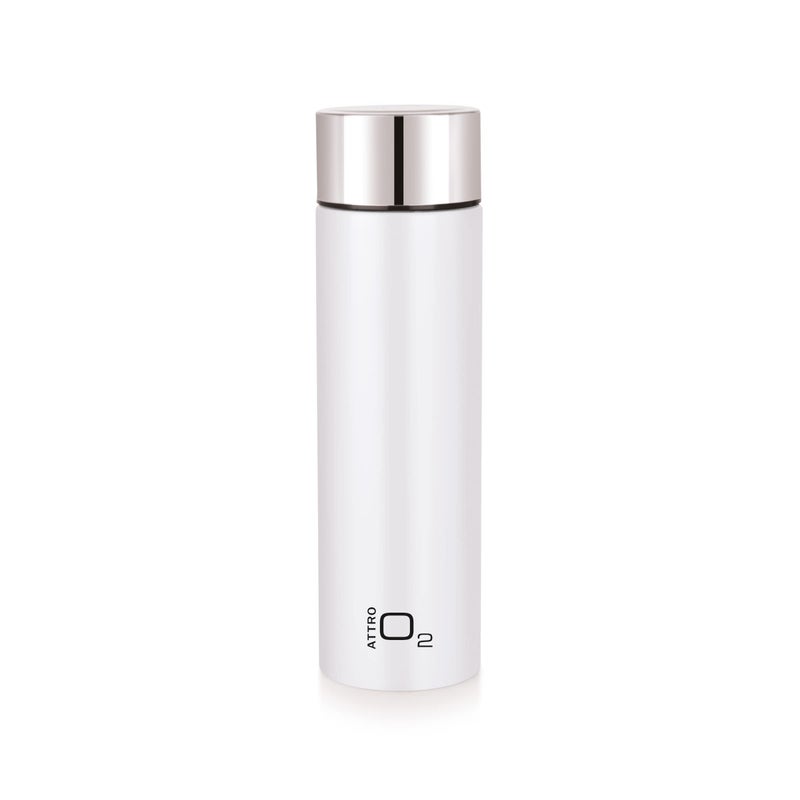 Attro O2 1100ml Stainless Steel Single Wall Water Bottle, Light Weighted Leak-Proof Use for Office, School, Outdoor & Gym - White - Image 5