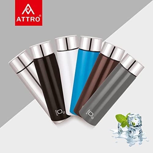 Attro O2 1100ml Stainless Steel Single Wall Water Bottle, Light Weighted Leak-Proof Use for Office, School, Outdoor & Gym - White - Image 3