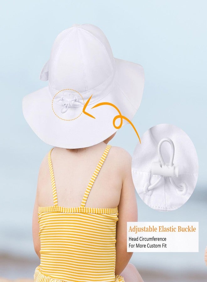 Weradau Baby Girl Sun Hat Summer Foldable Beach Hats with UPF50+ Sun Protection Wide Brim Toddler Bucket Hat Cap 6-24Months - Image 5