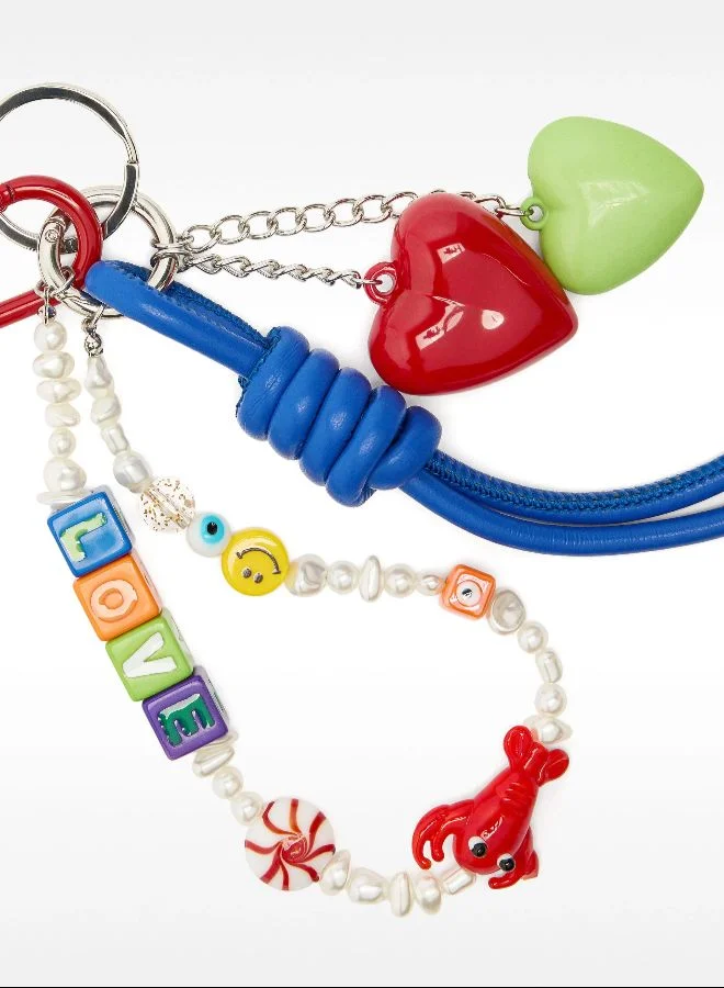 PARFOIS Keychain With Hearts Charm