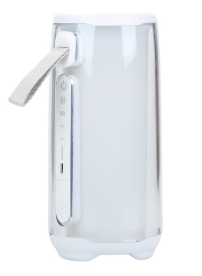 XLT Portable Wireless Speaker with 360 degrees Multicolor Lights for Sports Beach Travel -White - Image 1