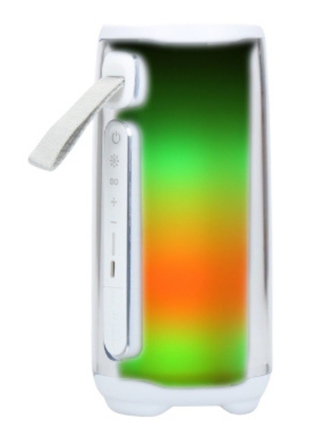 XLT Portable Wireless Speaker with 360 degrees Multicolor Lights for Sports Beach Travel -White - Image 3