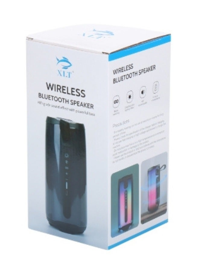 XLT Portable Wireless Speaker with 360 degrees Multicolor Lights for Sports Beach Travel -White - Image 4